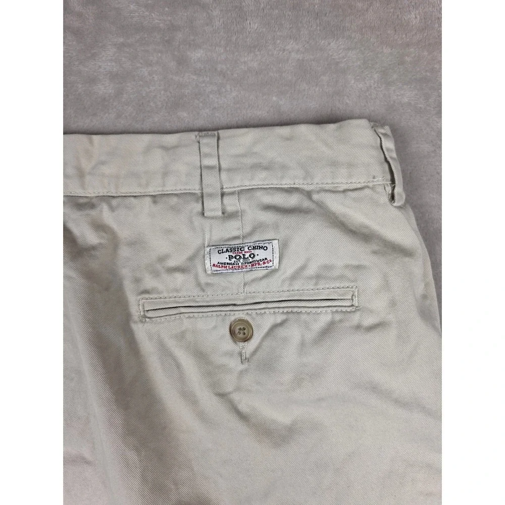 Polo Ralph Lauren Chino Pants Mens 34x34 Beige Classic Chino Cotton Straight Leg